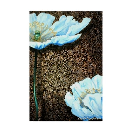 Cherie Roe Dirksen 'White Poppies 3' Canvas Art,22x32